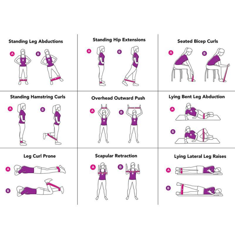 Resistance Bands Rubber Bands 4 Colors Fitness Gym Strength Training Elastic - Image 7