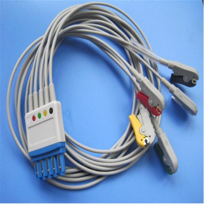 Five Lead ECG Leadwire. TPU Jacket, Wholesale or Retail, OEM, ODM - Image 2