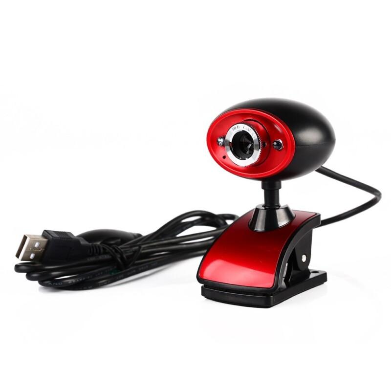 USB 16MP HD Webcam Web Cam Camera with MIC for Computer PC Laptop black Black+Red - Image 2
