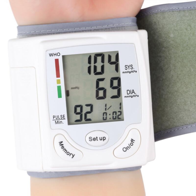 Digital LCD Wrist Blood Pressure Monitor Heart Beat Rate Pulse Meter Measure - Image 2