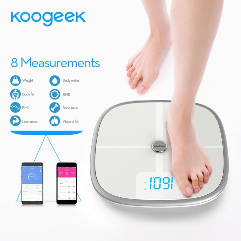 Koogeek Smart Scale Bluetooth Wi-Fi Health Body Weight Scale Sync Measure Muscle Bone Mass BMI BMR Body Fat Water Bathroom Scale - Image 6