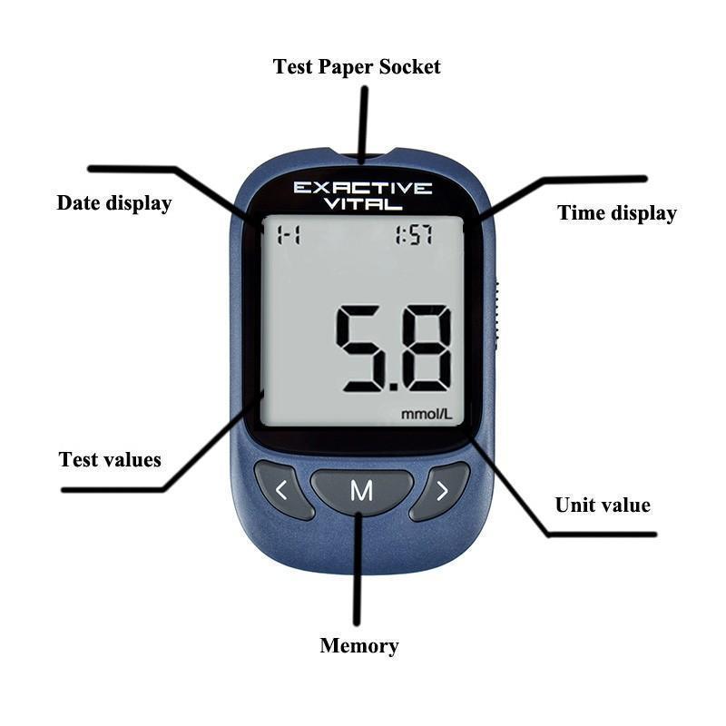 Blood Glucose Meters Monitor Diabetics Test Glycuresis Monitor 50 Strips + 50 Needles - Image 4