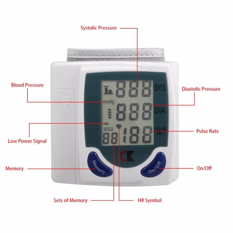 Digital LCD Cuff Arm Wrist Blood Pressure Monitor Meter Household Health Care Healthy Heart Beat Rate Pulse Measure Machine - Image 3