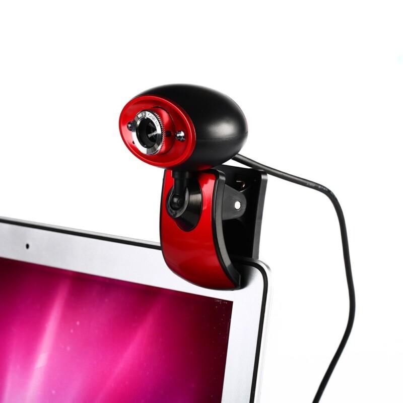 USB 16MP HD Webcam Web Cam Camera with MIC for Computer PC Laptop black Black+Red - Image 4