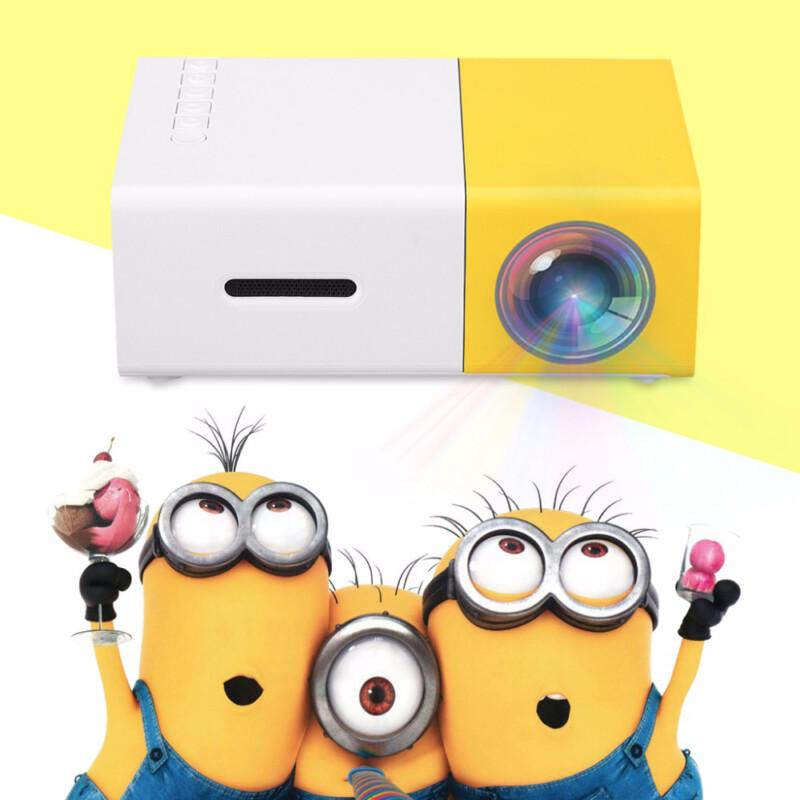YG - 300 LCD Projector 600LM 1080P Mini Portable HD Movie LCD Projector For Video Games TV Home Cinema Media Player