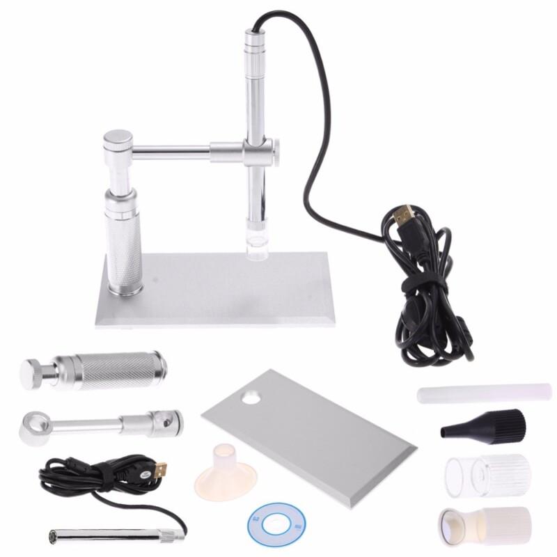 USB Microscope 500X 8LED 2MP Digital Otoscope PCB Inspection Camera Endoscope Webcam