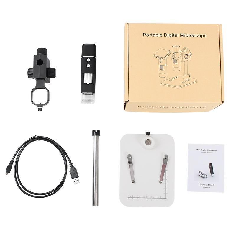 Digital Microscope 200X Zoom Wifi for iOS/Android 8LED HD Wireless Biological Microscope Rechargeable Magnifier  - Image 7