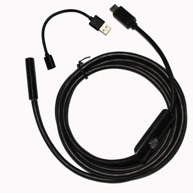 5.5mm Len 6 Leds Waterproof OTG UVC Snake Borescope USB Endoscope Android Camera 2M Cable 2IN1 Not IP Camera - Image 3