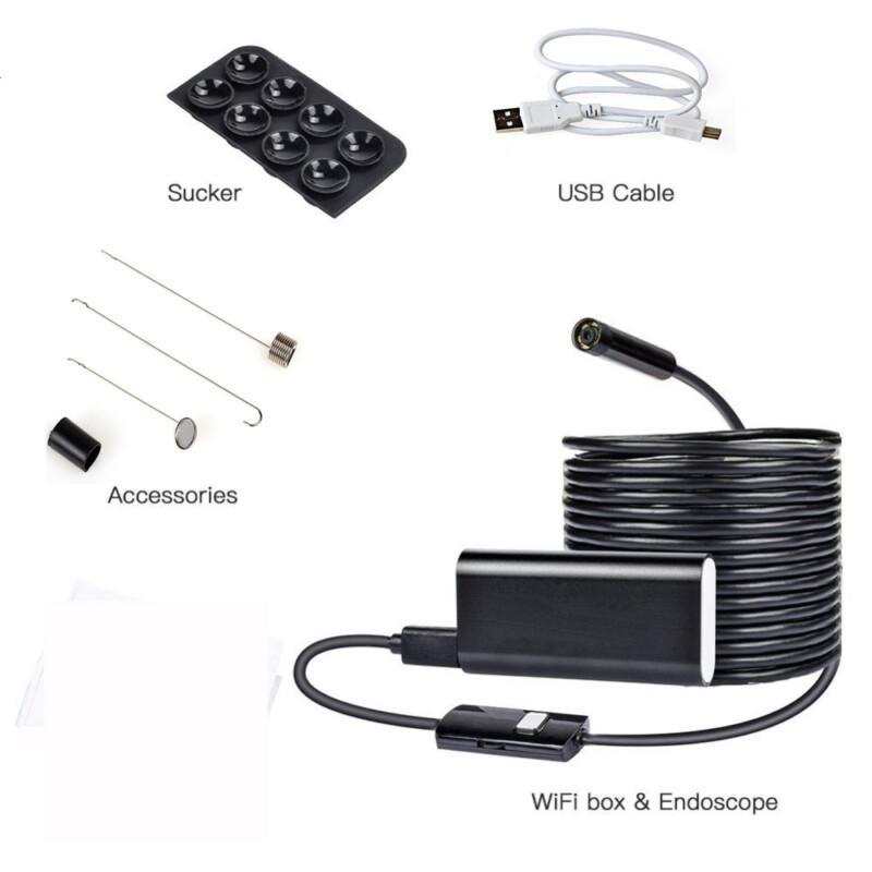 8mm Dia 1/2/3.5/5 M USB Wireless WiFi Endoscope IOS Android Camera PC 720p 6 LED Mini Camera Iphone Endoscope Security Camera - Image 5