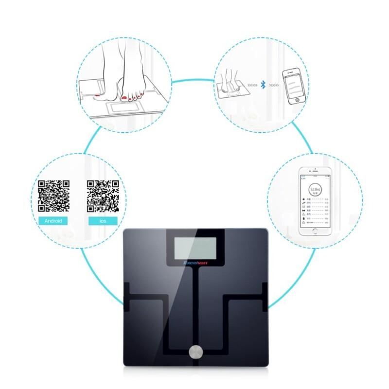 Digital Bluetooth Bathroom Body Fat Scale with App for iOS Android Devices Wireless Smart Body Analyzer - Image 4