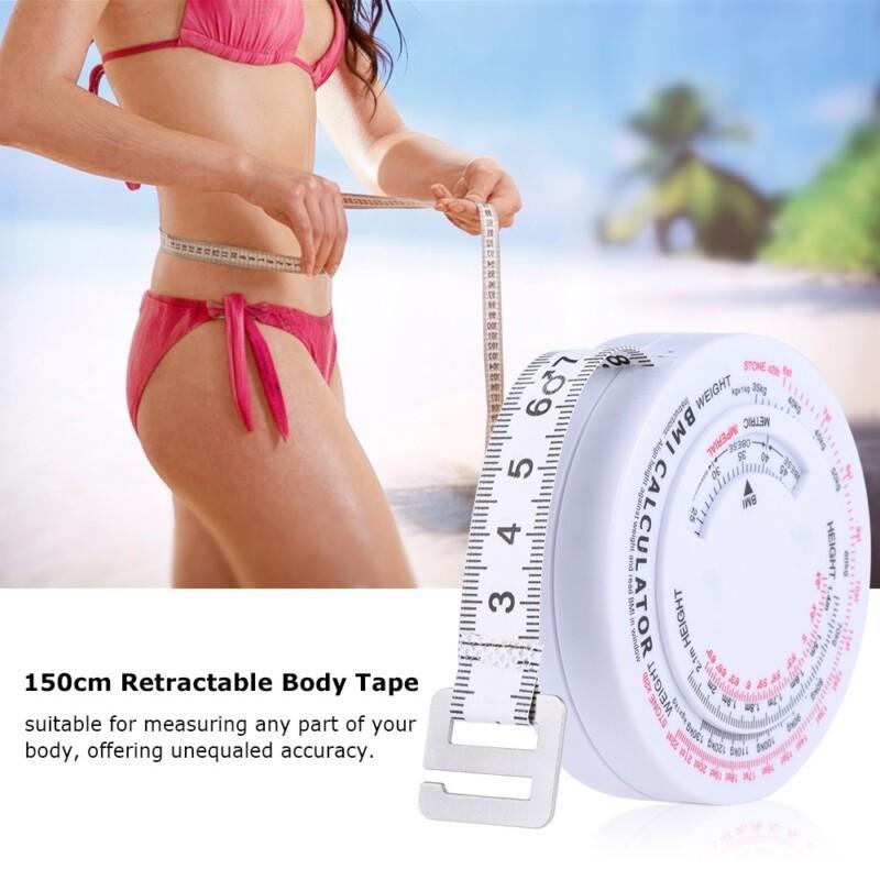 Body Tape Body Fat Monitors Mass Index Retractable Measurement Tape Health Care Body Accurate Calculator Diet Weight Loss 150cm  - Image 5