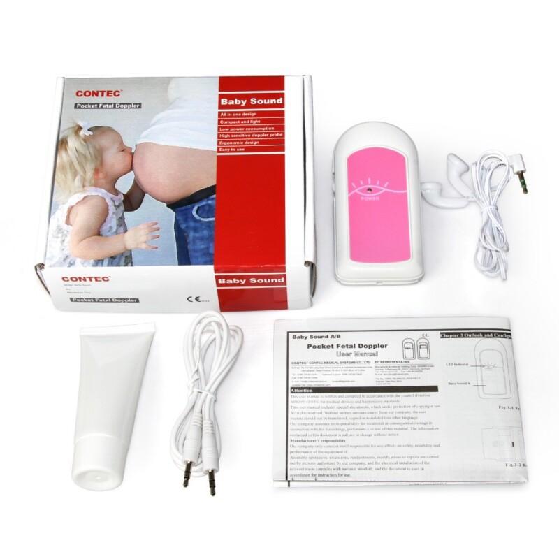 LCD Display Prenatal Fetal Doppler Baby Heart Beat Monitor + Free Gel - Image 2