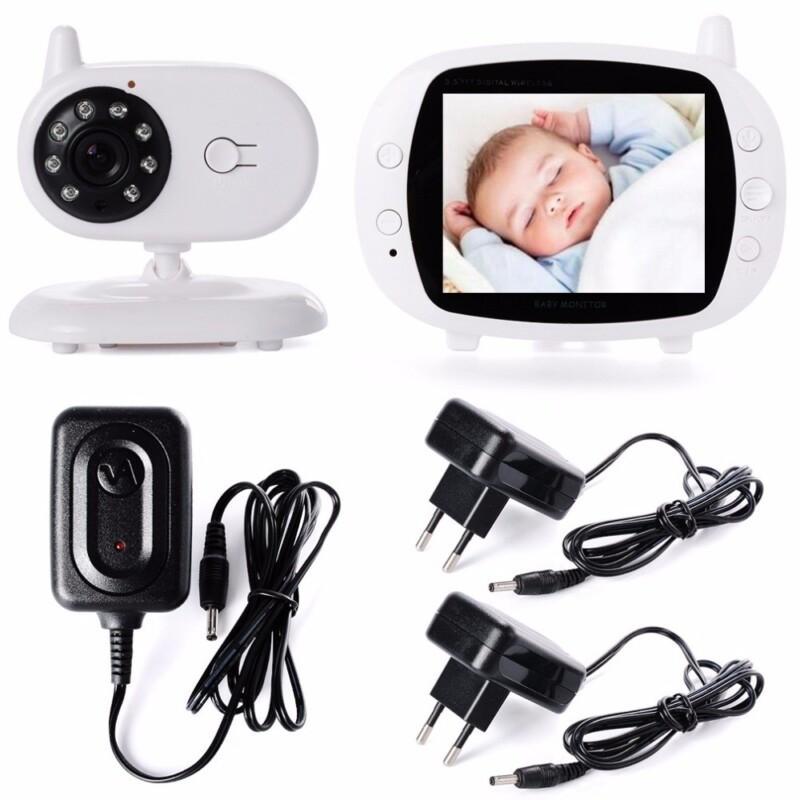 Wireless Baby Monitor  4CH 2 Way Talk IR Night Vision Temperature Monitoring Lullabies 3.5inch LCD Digital Baby Monitor Fetal Doppler