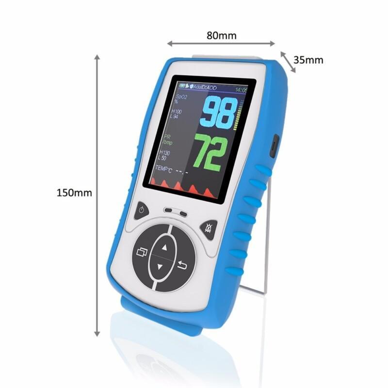 Adult Sensor Handheld Pulse Oximeter With Temperature Probe Blood Oxygen Monitor - Image 5