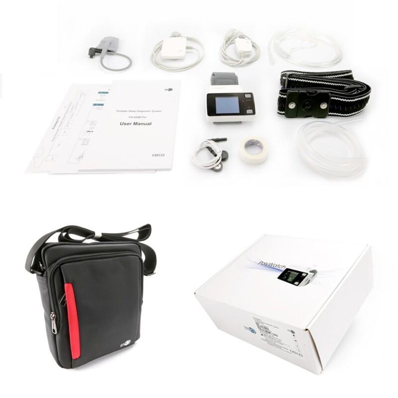 Sleep Diagnosis PolyWatch CPAP For Patient's Clinical Medical Home Care Available With Cannual TF Card Black Bag - Image 2