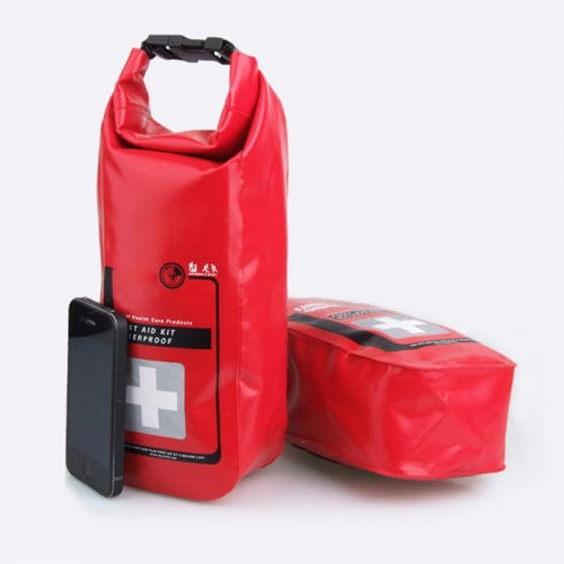 First Aid Bag Emergency Kits Empty Travel Dry Bag Rafting Camping Kayaking Portable Medical Bag Red Waterproof 2L  - Image 2