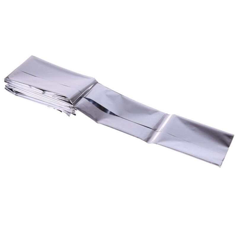 Life-Saving Military Emergency Blanket Outdoor Survival Rescue Insulation Curtain Blanket Silver Travel Kits - Image 4