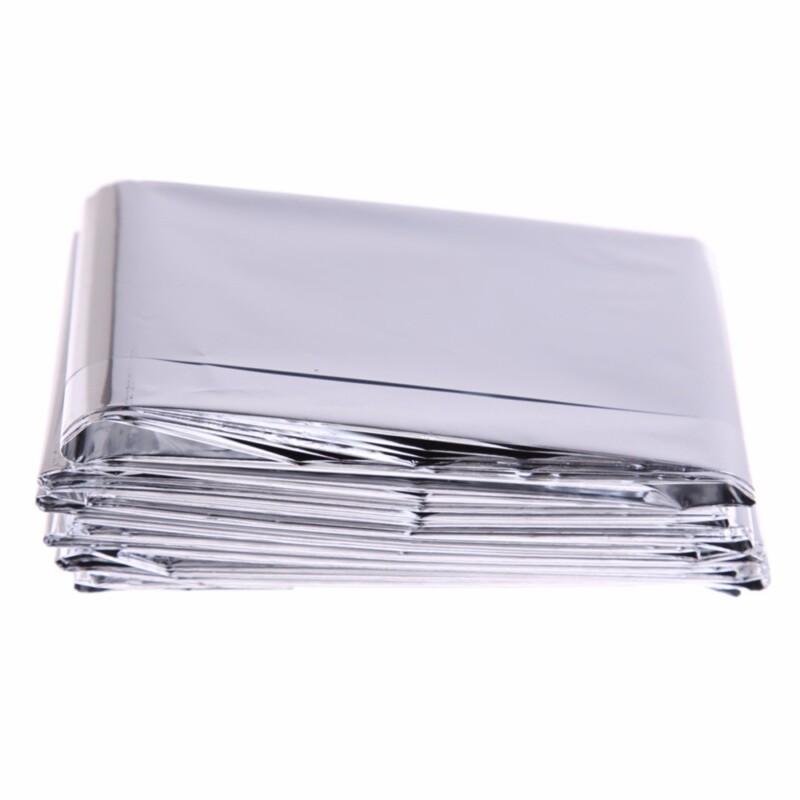 Life-Saving Military Emergency Blanket Outdoor Survival Rescue Insulation Curtain Blanket Silver Travel Kits - Image 5