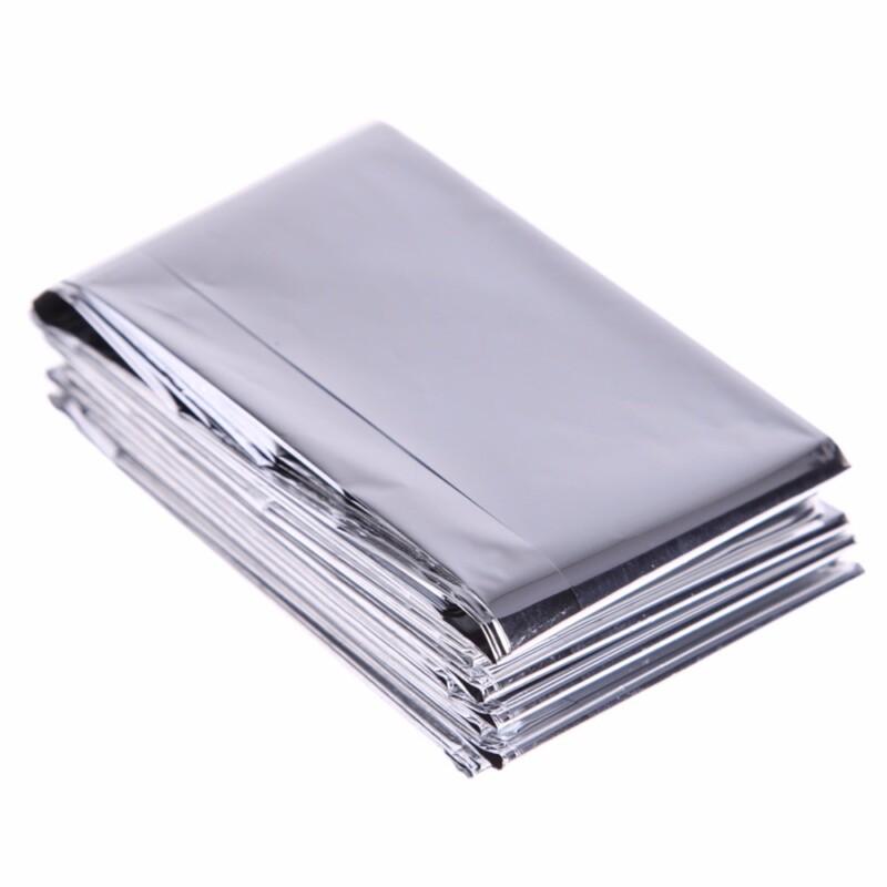 Life-Saving Military Emergency Blanket Outdoor Survival Rescue Insulation Curtain Blanket Silver Travel Kits - Image 2