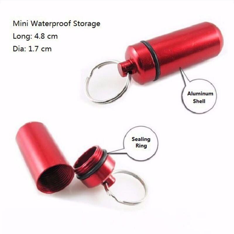 Mini Pocket Medicine Bottles Waterproof Pill Bottle First Aid Kit Outdoor Camping Equipment Keychain Emergency Survival Tool - Image 6