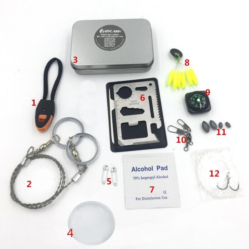 Emergency Survival Kit Equipment Outdoor Camping Hiking Box Knife Multifunction Tool Fishing Survival Gear - Image 3