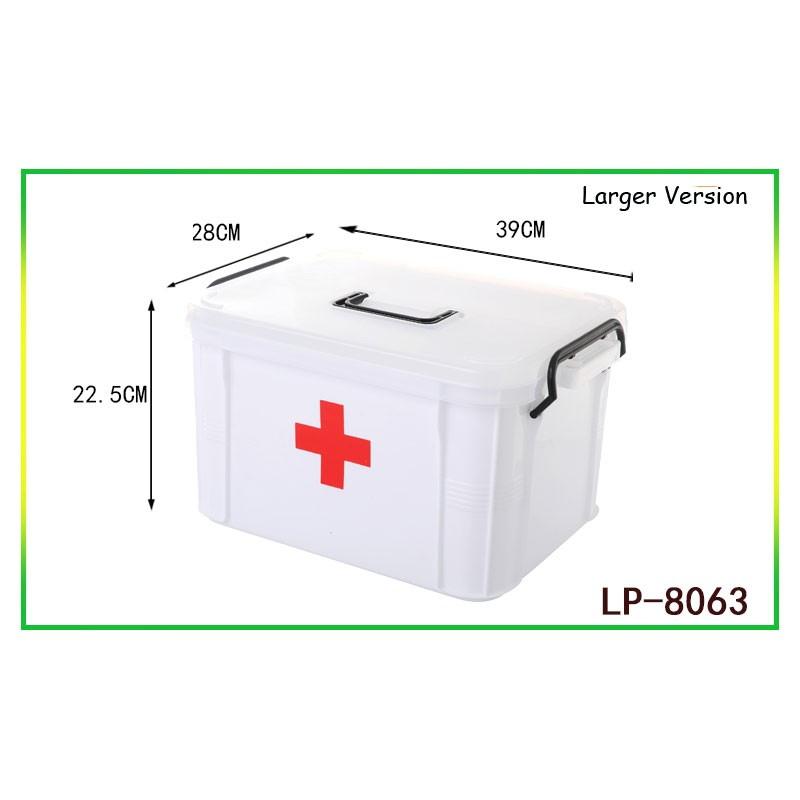 First Aid Kit Box Large Home Medicine Chest Cabinet Plastic Storage Household Organizer Eco-friendly Rectangle - Image 4