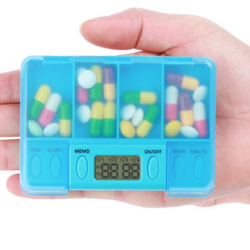 4 Grid Intelligent Electronic Timing Pill Case Alarm Timer Pills Reminder Storage Box Medicine Box Organizer Pill Container - Image 6