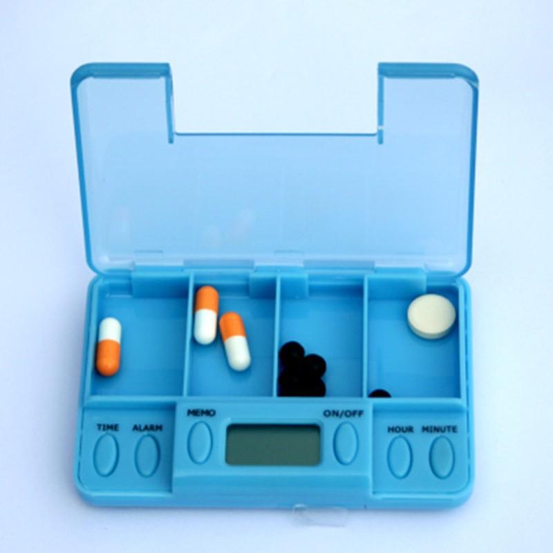 4 Grid Intelligent Electronic Timing Pill Case Alarm Timer Pills Reminder Storage Box Medicine Box Organizer Pill Container - Image 5