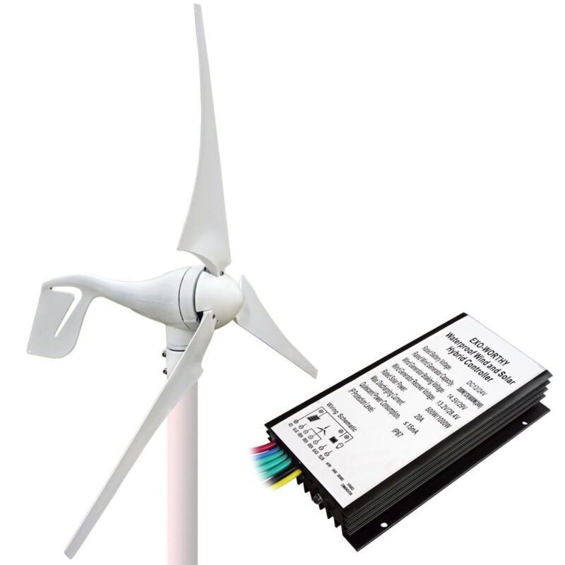 Wind Turbine Generator 1400W Kit:400W 10*100W Solar Panel, Hybrid Turbine Controller, And 1.5KW 24-110V Inverter - Image 3