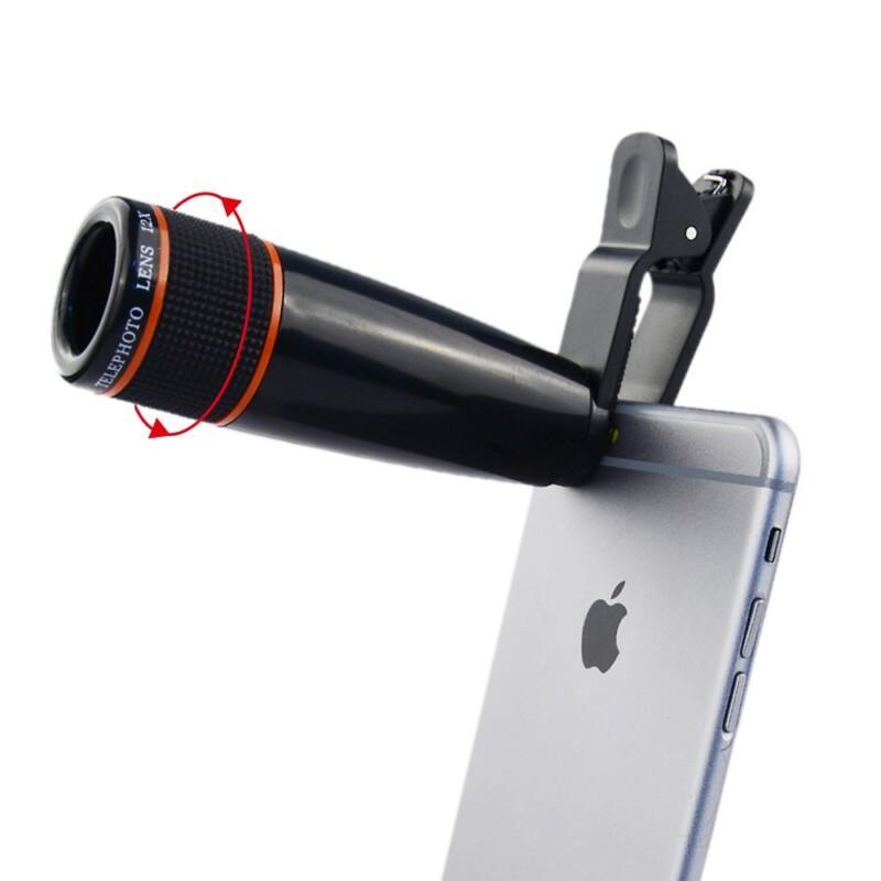 4 in 1 Universal Clip Camera Lens Kit 12X Telephoto Telescope Optical Zoom Lens for iPhone5s 7 6s Plus Samsung - Image 5