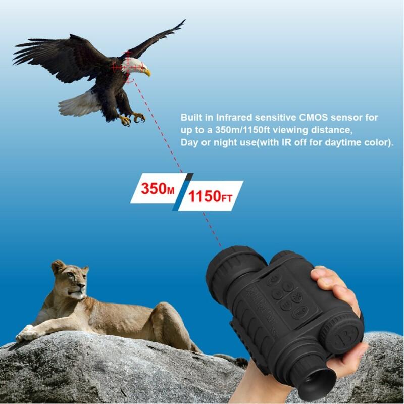 Digital Night Vision Monocular IR Wildlife 6x50mm 5MP HD Camera Hunting Infrared 850NM Night Vision Telescope - Image 2
