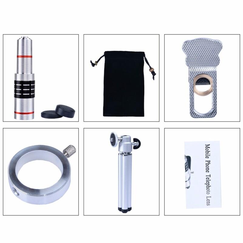 18X Optical Telescope Lens Phone Camera Lenses Telephoto Zoom Lens For iPhone 7 5 6 S Samsung Cell Phone with Tripod - Image 5