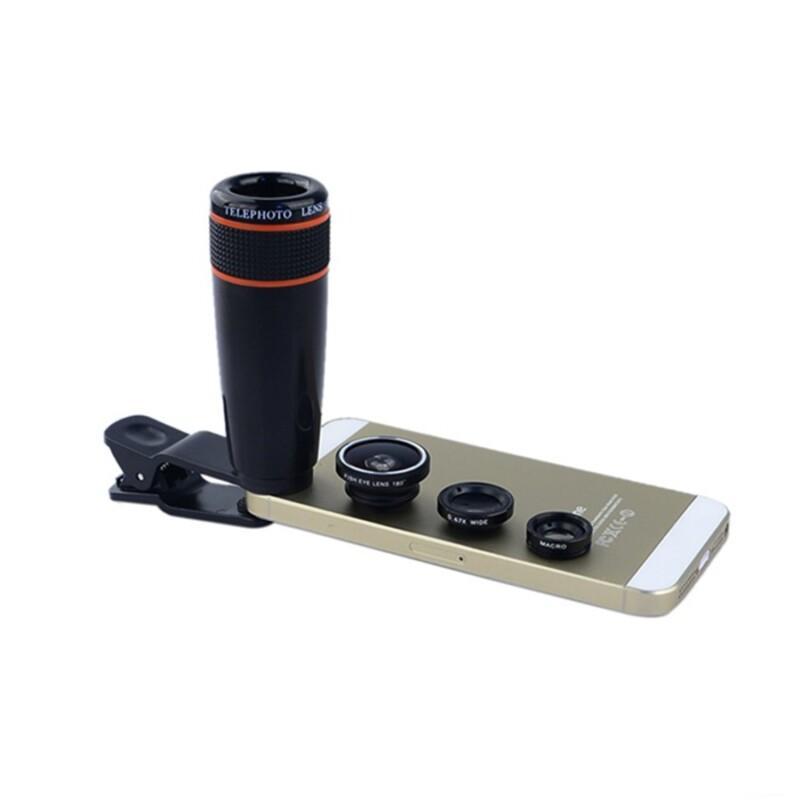 12X Telephoto Telescope Optical Zoom Lens+Wide Angle  Macro+Fisheye Lens Camera Lens Kit - Image 2