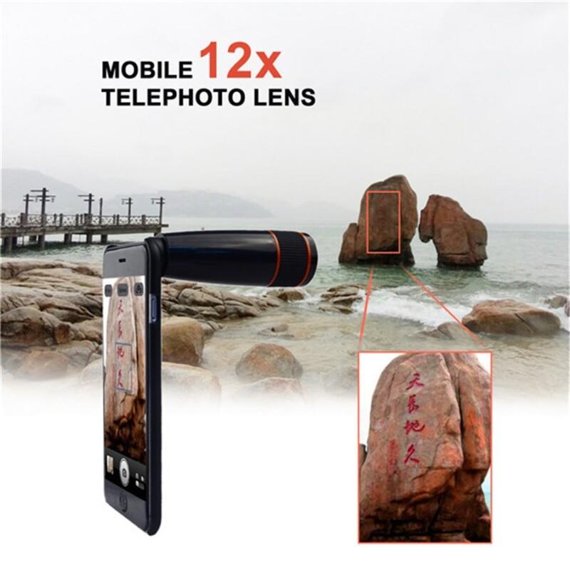 12X Telephoto Telescope Optical Zoom Lens+Wide Angle  Macro+Fisheye Lens Camera Lens Kit - Image 6