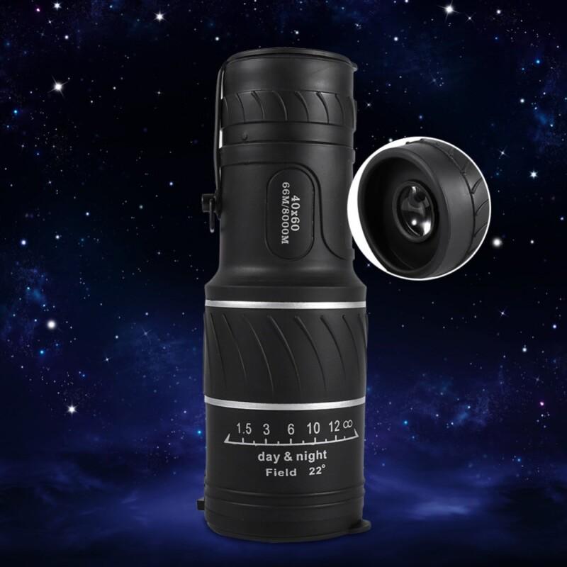 HD Optic Zoom 40x60 Clarity Pocket Telescope Monocular Telescope Low Night Vision Green Film Optics Telescope for Travel Sport - Image 7