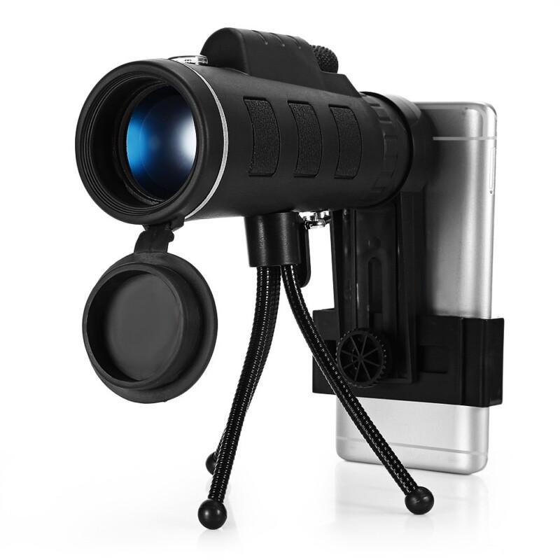 HD Night Vision Prism Scope 40X60 Monocular Telescope Lens 1500/9500m View FMC Green With Compass Phone Clip Tripod - Image 2