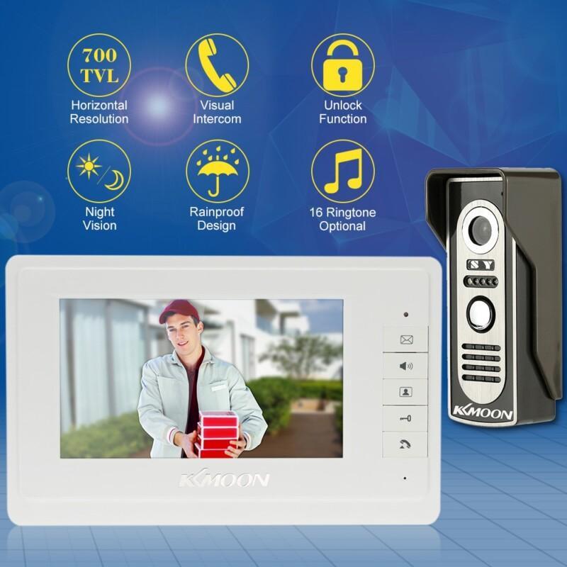 7'' TFT LCD Wired Video Door Phone System Visual Intercom Doorbell 800x480 Indoor Monitor 700TVL Outdoor Infrared Camera - Image 2