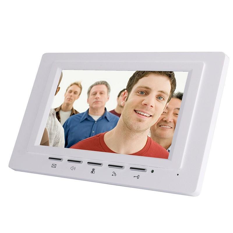 7 inch Video DoorPhone Intercom System Kit Set + 2 White Monitor + Night Vision Outdoor Camera - Image 2