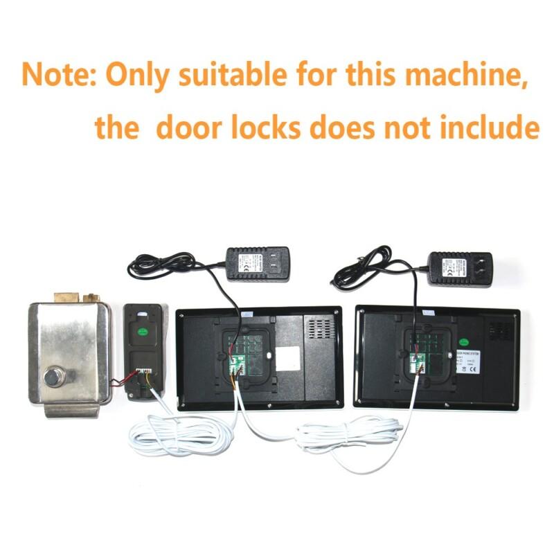 7 inch Video DoorPhone Intercom System Kit Set + 2 White Monitor + Night Vision Outdoor Camera - Image 6