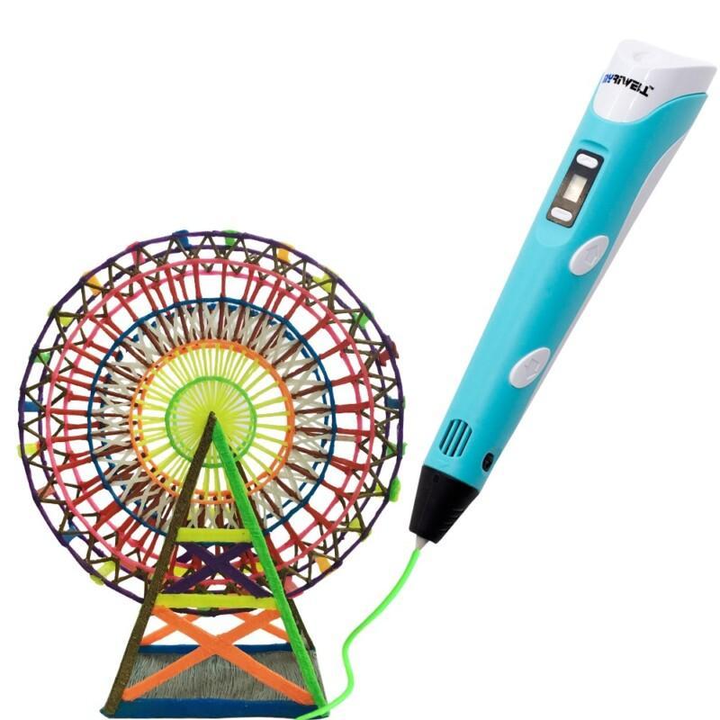 3D Pen Painting Pen Creative Gift For Kids Design Drawing With 100m Filament ABS/PLA DIY 3D Printing Pen LED/LCD Screen - Image 2