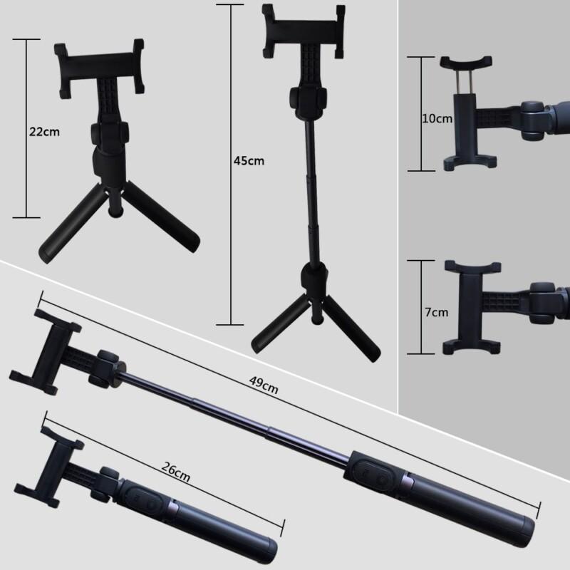 Foldable Tripod Selfie Stick Bluetooth Selfiestick With Wireless Shutter Selfie Stick For iPhone Android Xiaomi - Image 4