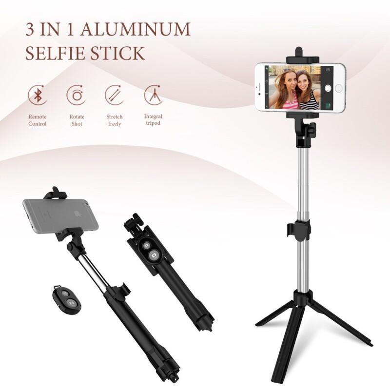 Foldable Mini Selfie Stick Self Bluetooth Selfie Stick+Tripod+Bluetooth Shutter Remote Controller for iPhone Android - Image 2