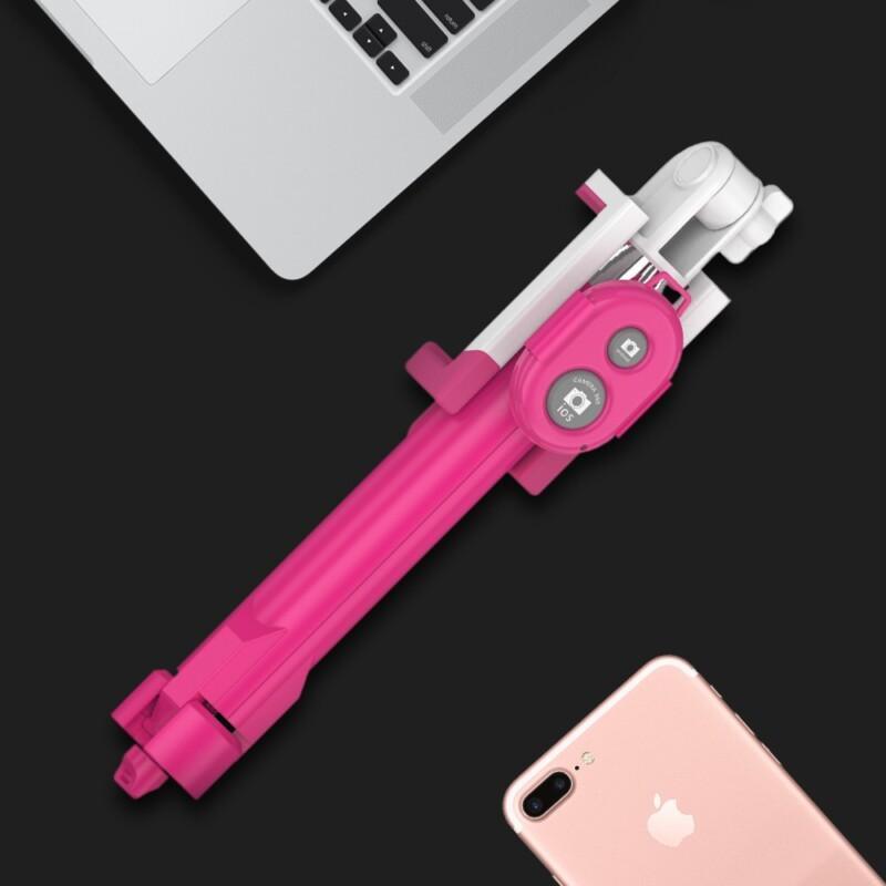 Foldable Mini Selfie Stick Self Bluetooth Selfie Stick+Tripod+Bluetooth Shutter Remote Controller for iPhone Android - Image 3