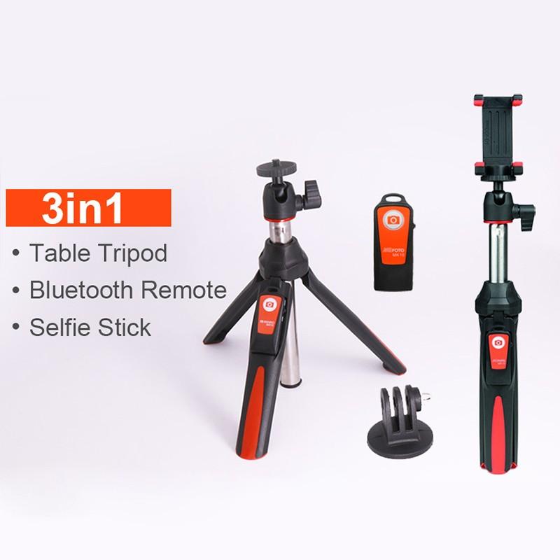 33-Inch Handheld And Mini Tripod 3 in 1 Self-Portrait Phone Selfie Stick With Bluetooth Remote for iPhone 8 Gopro - Image 2