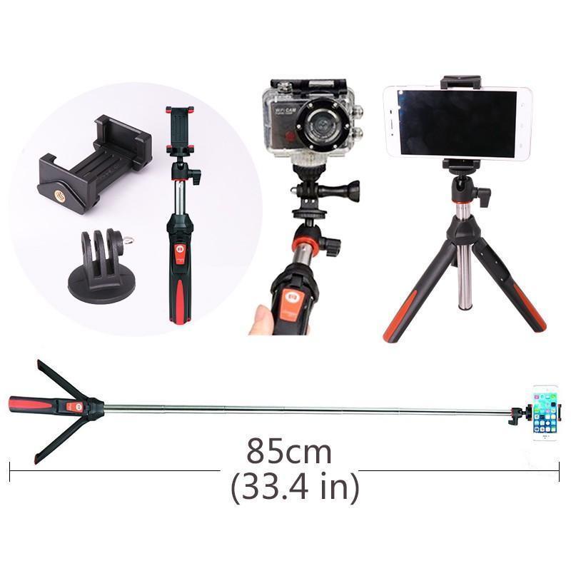 Handheld 3 in 1 Mini Tripod Monopod  Phone Selfie Stick wireless Bluetooth Remote Shutter for iPhone, Samsung, GoPro - Image 4