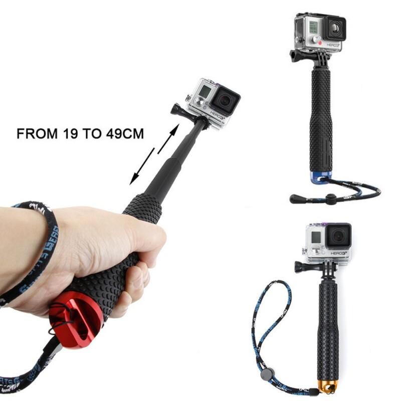 Aluminum Alloy Extendable Self Selfie Stick Handheld Monopod Dive Since for Gopro Hero 5 4 3+ 3 2 sj4000 Xiaomi yi Sport Camera - Image 3