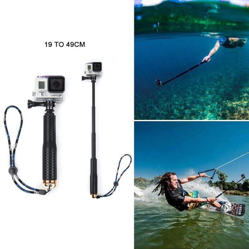 Aluminum Alloy Extendable Self Selfie Stick Handheld Monopod Dive Since for Gopro Hero 5 4 3+ 3 2 sj4000 Xiaomi yi Sport Camera - Image 6