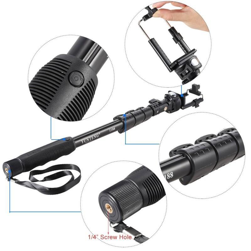Selfie Stick Monopod Self-portrait Selfiestick Wired Cable With Self-Timer Phone Clip For iPhone Sumsang Gopro - Image 4