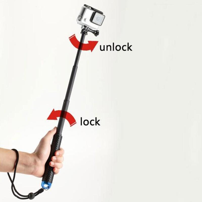 Extendable Pole Waterproof Tripod Selfie Stick Handheld Monopod Dive For GoPro Hero 4 3+ 3 2 SJ4000 Xiao Yi - Image 2