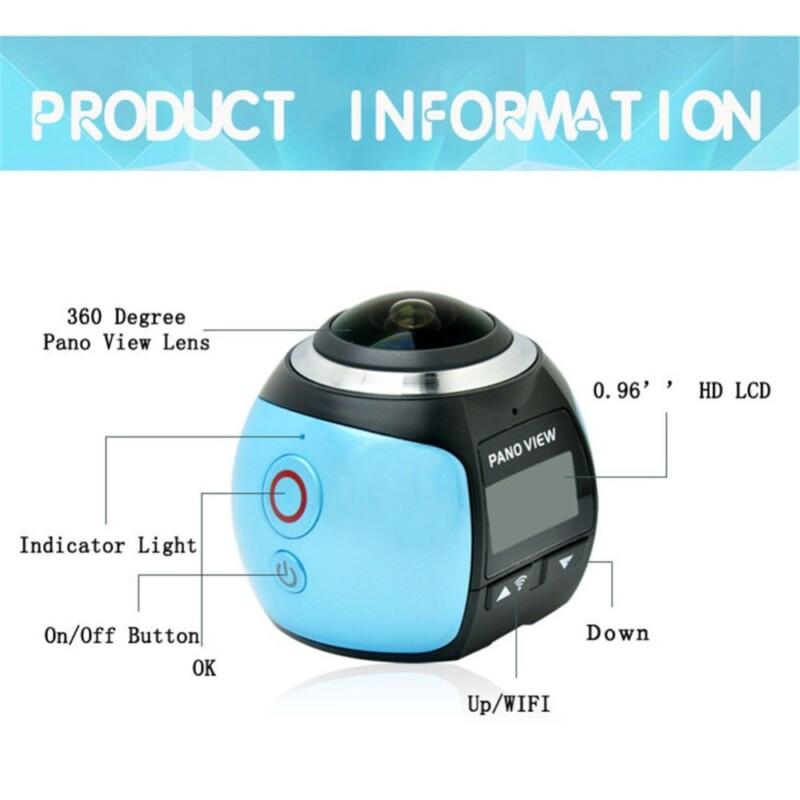 360 Action Camera Mini Wifi Panoramic Camera 2448*2448 Ultra HD Panorama Camera Waterproof Sport Driving VR Camera - Image 4